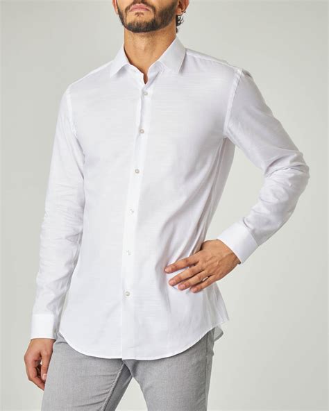 camicia bianca prada uomo|Camicia In Cotone Con Fiocco Bianco .